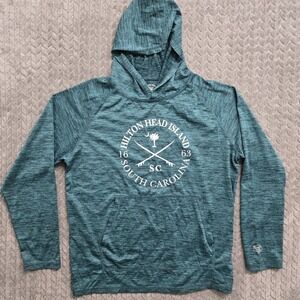 Banana Boat Hilton Head SC Long Sleeve UPF 50 Sun Protection Hoodie Shirt Large